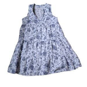 Blue and White Toile Tiered Sundress